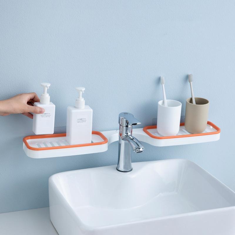 Swivel Corner Shelf – No-Drill Mount, 180° Adjustable & 7kg Capacity