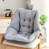 Seat Cushion with Backrest – Lumbar & Tailbone Support, Velour, Non-Slip Straps