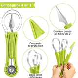 Melonenballer Set mit V-Messer Edelstahl