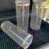 Rolling Grill Basket – 304 Stainless Steel, 9×31cm & Dishwasher-Safe