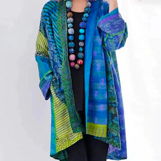Maravilla autumn boho cardigan - Blue