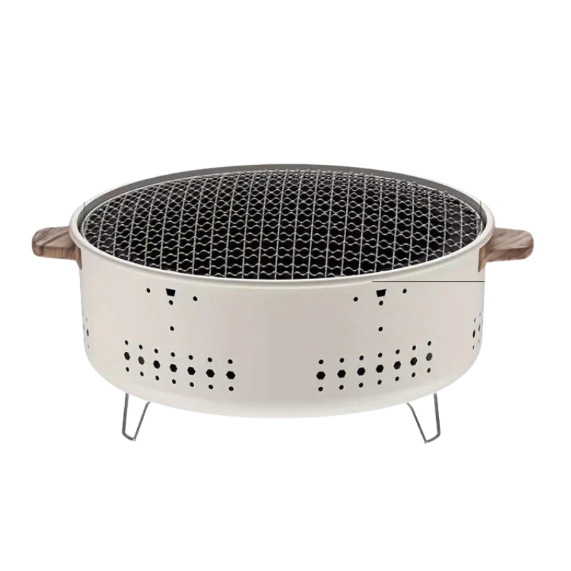 Optimized Product Title: "Tragbarer Holzkohlegrill mit Belüftung, Holzgriffen & Kompaktem Design – Ideal für Camping und Garten" 

This title includes relevant keywords while highlighting key features and potential use cases, making it more appealing for