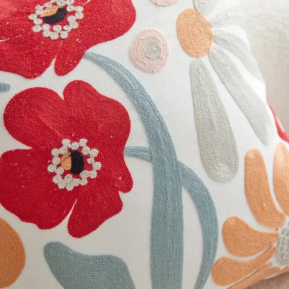 Enhanced Product Title: "Gestickter Blumen- und Botanik-Muster Kissenbezug – Elegante Dekoration für Ihr Zuhause" 

This title includes relevant keywords while also providing a clear description of the product's features and appeal.