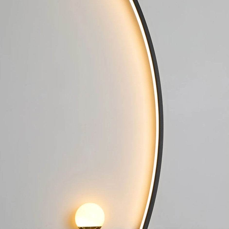 Curved LED Wall Light – 3 Light Modes, Aluminum Body & Built-In Shelf