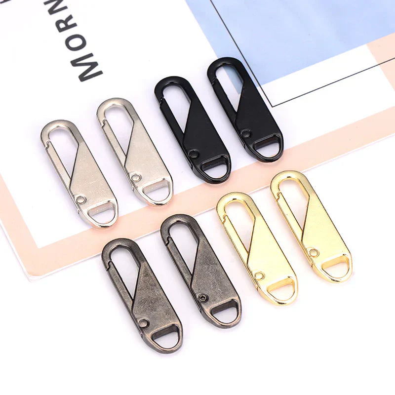 Universal Metal Zipper Pull Repair Kit – 10-Pack, Zinc Alloy & 4 Colors