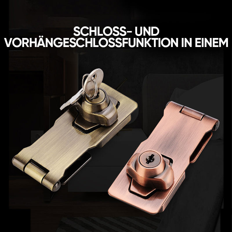 Cabinet Hinge Lock – Zinc Alloy, Screw or Adhesive Mount & 2 Keys