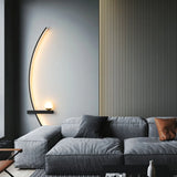Curved LED Wall Light – 3 Light Modes, Aluminum Body & Built-In Shelf