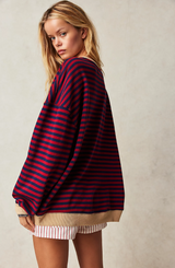 Amelia - Übergrößen Gestreifter Pullover für Damen | Bequemer und Stilvoller Strickpullover
