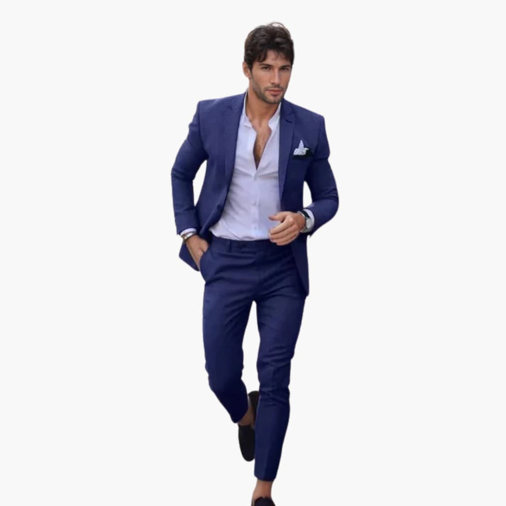 Men's Two-Piece Suit – Wool Blend & Slim Fit