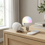 Optimized Product Title: **Wiederaufladbare RGB-LED-Lampe E27 mit Fernbedienung – Kabelloses Design für flexible Beleuchtung**