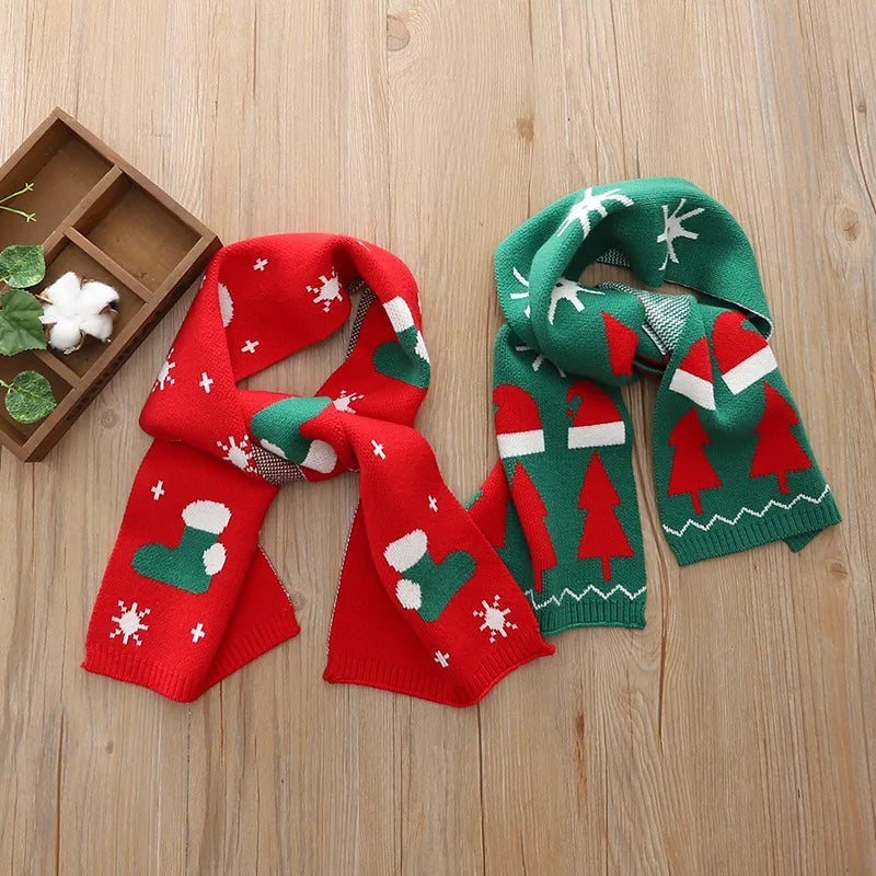 Adorable Kids' Christmas Knit Scarf - Cozy Winter Accessory for Children