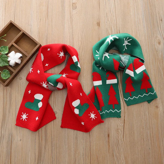 Adorable Kids' Christmas Knit Scarf - Cozy Winter Accessory for Children