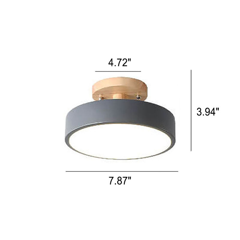 Round LED Ceiling Light – 3 Light Colors, Semi-Flush Mount & 3 Sizes