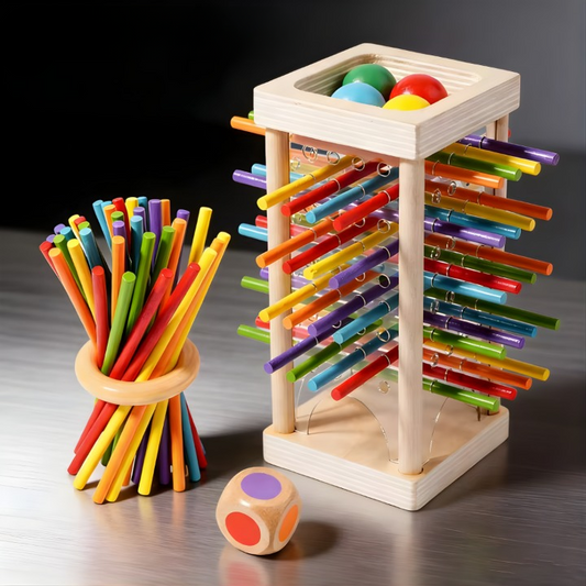 Wooden Stacking Tower Game – Ages 3 and Up, Fine Motor Skills & Creative Play