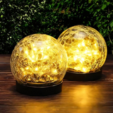 Solar Flower Garden Light – Glass Prism Projection, IP64 Waterproof & Auto Dusk Sensor