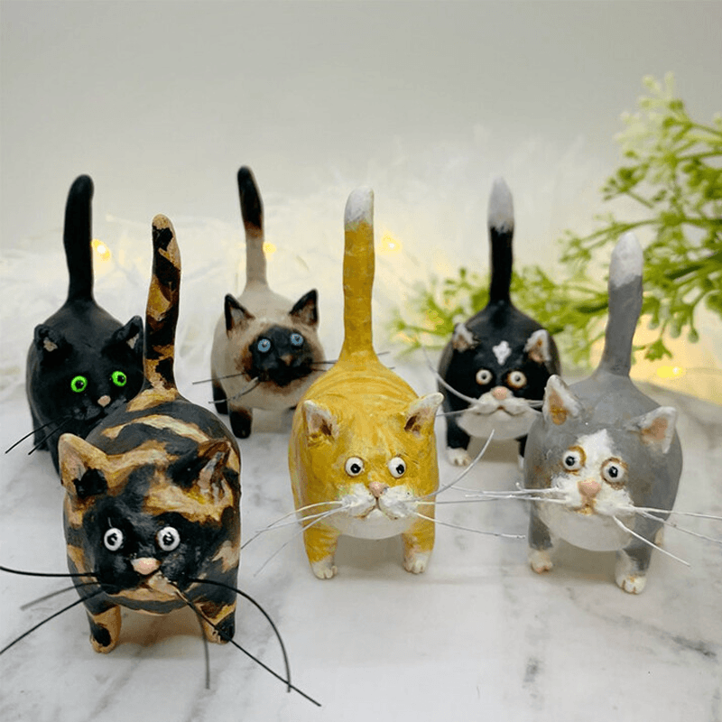 Handcrafted Unique Cat Christmas Ornament - Purrfect Holiday Decor for Cat Lovers