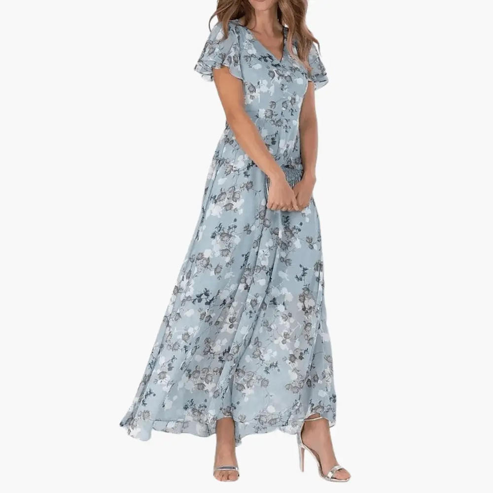 Women's Maxi Dress – Floral Print, Lightweight Fabric & Airy Summer Style