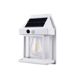 Solar Wall Light with Motion Sensor – IP65 Waterproof, 12h Runtime, White & Black Outdoor LED