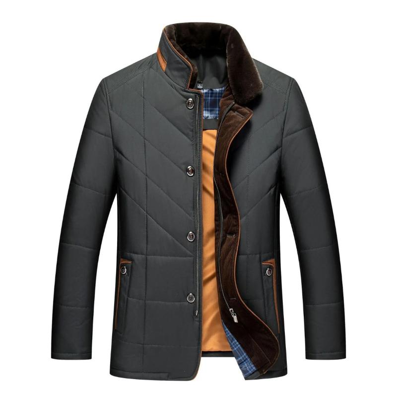 Michele Men's Winter Jacket with Stand-Up Collar - Stylish & Warm Outerwear for Cold Weather