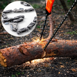 Folding Pocket Saw with Fire Starter – 65Mn Steel Blade, Ballistic Nylon Handle & Belt Holster