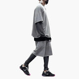 Two-Piece Set – Men's, Drawstring Shorts & Oversized Shirt