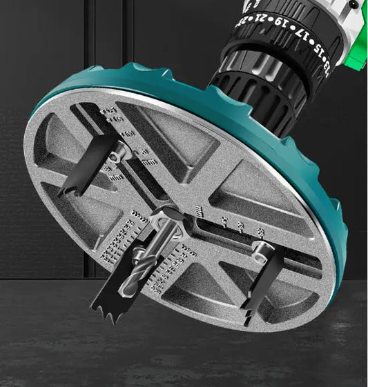 Adjustable Hole Saw – 45–130mm, Quick-Change System & Triple-Tooth Blades