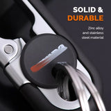 Car Keychain – Zinc Alloy, Dual-Ring Design & Stainless Steel Ring