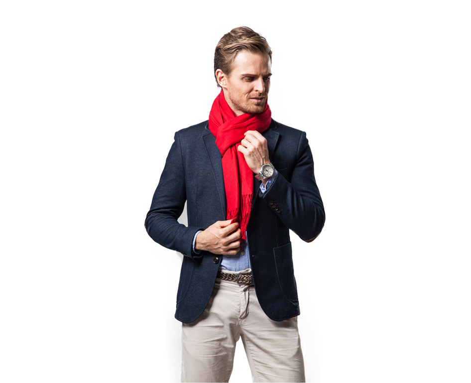 Decotic – Red Cashmere Scarf, Soft & Warm