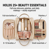 Flat Makeup Organizer - Holds 25+ Products, Compact & Stylish Design for Easy Access