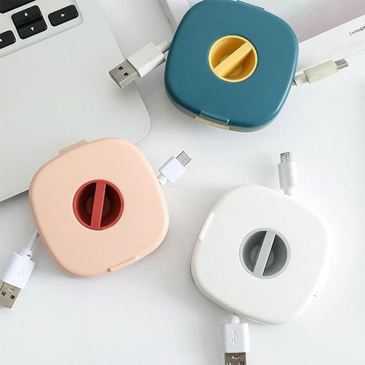 2 in 1 Cable Winder – Built In Phone Stand & Compact Travel Design