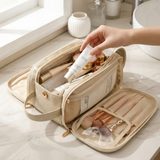 Flat Makeup Organizer - Holds 25+ Products, Compact & Stylish Design for Easy Access
