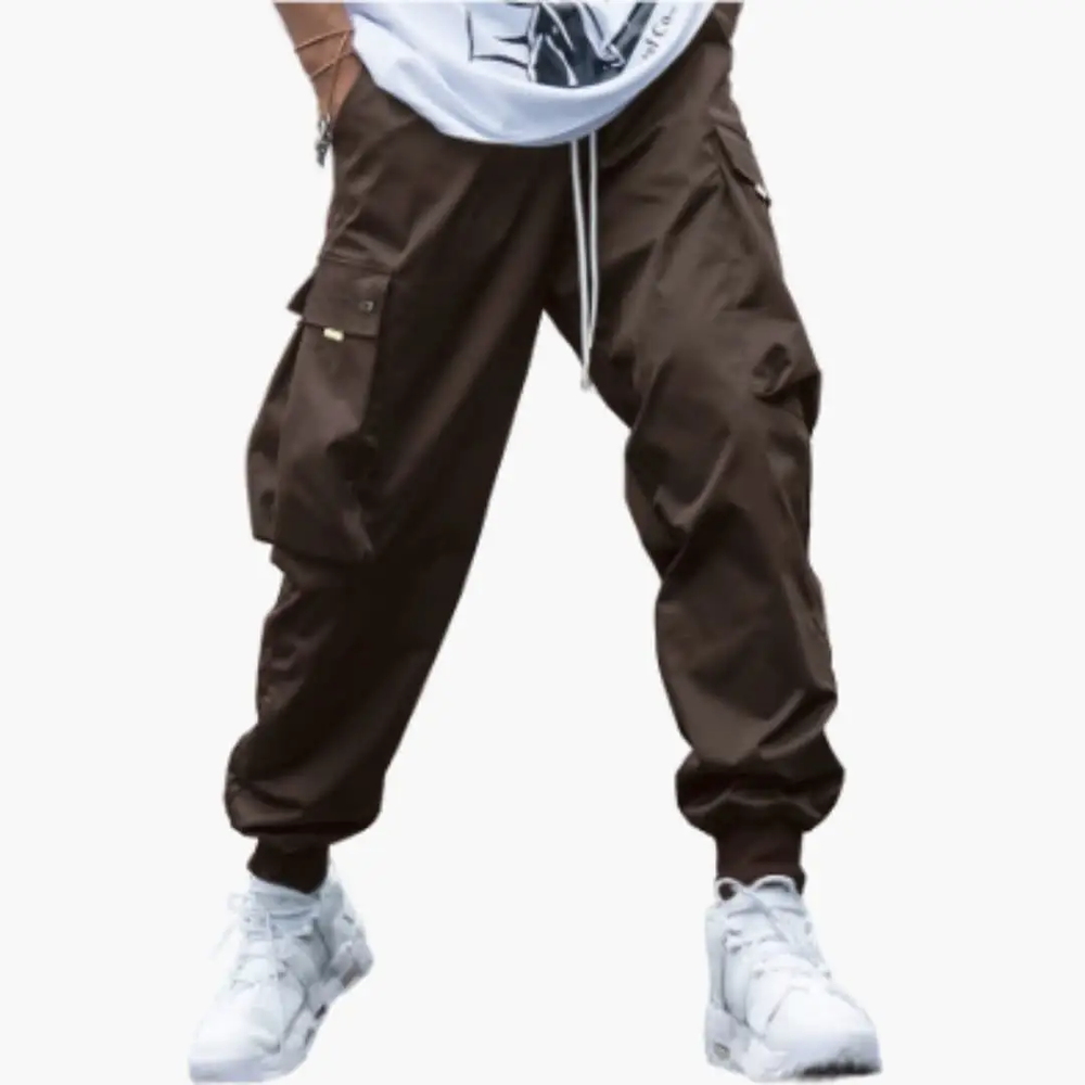 Men's Cargo Jogger Pants – Drawstring Waist & Elastic Cuffs