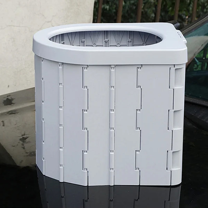 Portable Folding Camping Toilet – ABS Plastic, 180kg Capacity & 5cm Fold-Flat Design