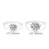Kalsten | S925 1-2 Carat Moissanite Invisible Band Ring