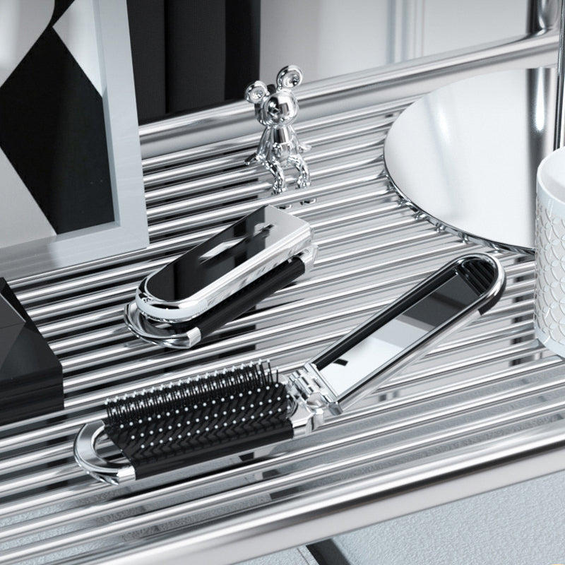 BowLift | MirrorFlex Travel Mirror Hair Brush | Foldable & Compact | Practical Styling on the Go