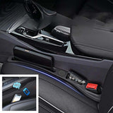 Car Seat Gap Filler with Storage – PU Leather, Phone & Key Pockets, Universal Fit