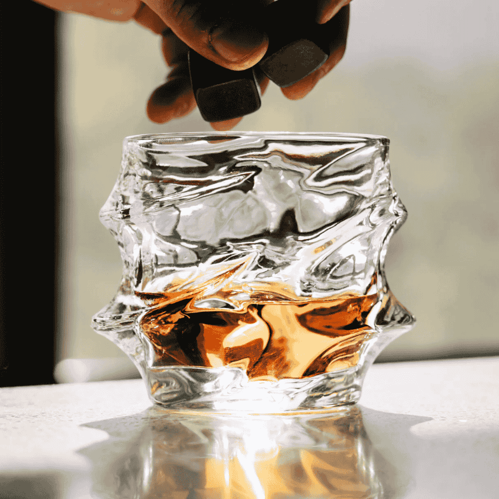 Crystal Whiskey Glasses – Faceted Design, Heavy Base & Sets of 2, 4, 6 or 8