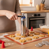 Premium Gebäckpresse Set – Versatile Cookie Press with Multiple Nozzles for Perfectly Shaped Cookies and Pastries