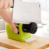 Electric Knife Sharpener – Automatic Angle Guide, Battery-Powered & Shavings Tray