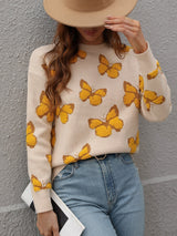 Ladies' Sweater with Butterfly Pattern – Liora - 3