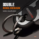 Car Keychain – Zinc Alloy, Dual-Ring Design & Stainless Steel Ring