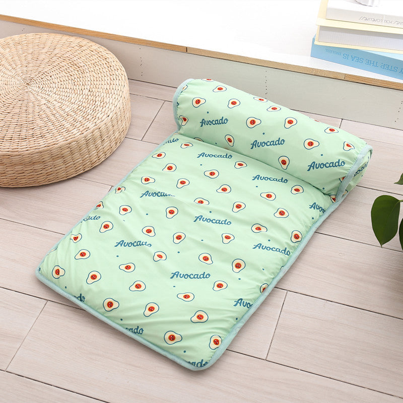 Ice Silk Pet Cooling Mat – Self-Cooling, Machine-Washable & Foldable