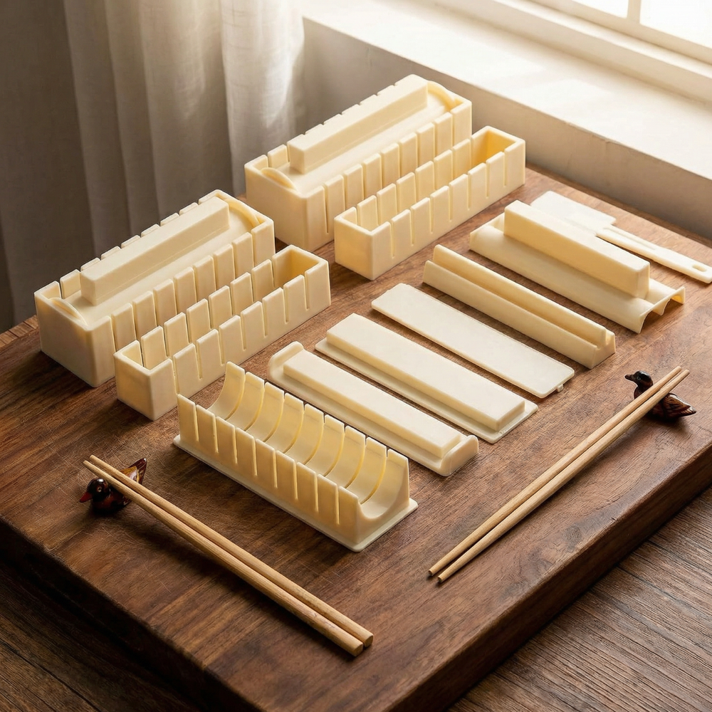 Optimized Product Title: "Sushi Rolling Kit - Perfectly Shaped Sushi Rolls Without the Need for Rolling Technique" 

This title includes relevant keywords for better visibility on Google Shopping while clearly conveying the product's benefits.