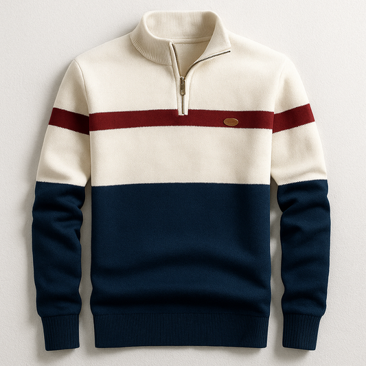 Optimized Product Title: "Elston Heritage Quarter-Zip Pullover for Men - Stylish & Comfortable Sweater" 

This title includes relevant keywords while providing a clear description of the product, making it more appealing for Google Shopping.