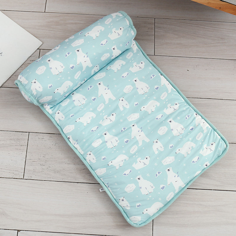 Ice Silk Pet Cooling Mat – Self-Cooling, Machine-Washable & Foldable