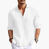 Men's Casual Button-Up Shirt – Long Sleeve, Breathable Fabric & Relaxed Fit