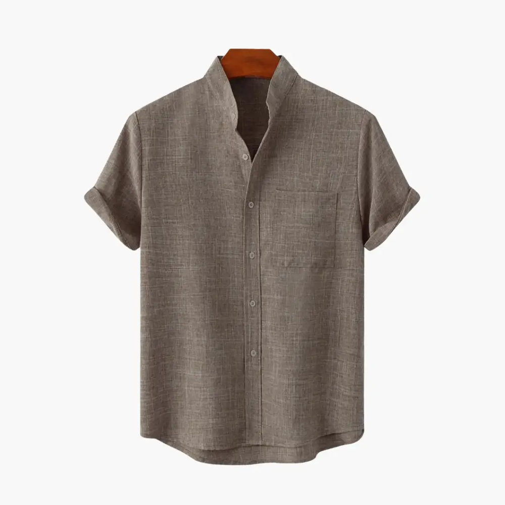 Men's Button-Down Shirt – Short Sleeve & Collar