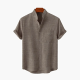 Men's Button-Down Shirt – Short Sleeve & Collar