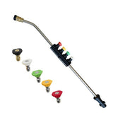 Pressure Washer Telescopic Extension Wand – 275 Bar, 1/4" Quick-Connect & Nozzle Set