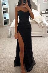 Glamorous Sequin Maxi Dress with Corset Design – Celeste